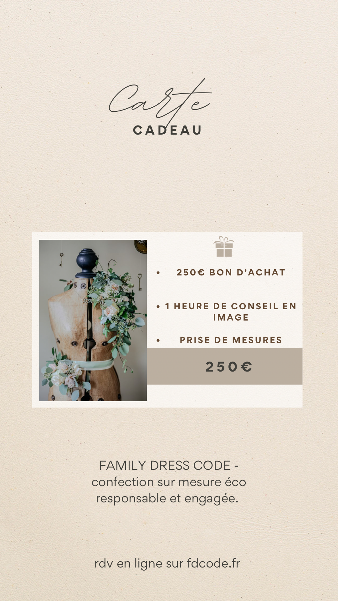 Carte cadeau 250